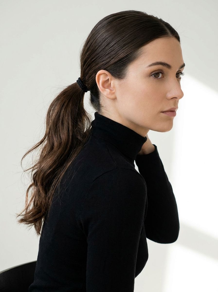 Sleek Pferdeschwanz - Frisuren für fettige Haare